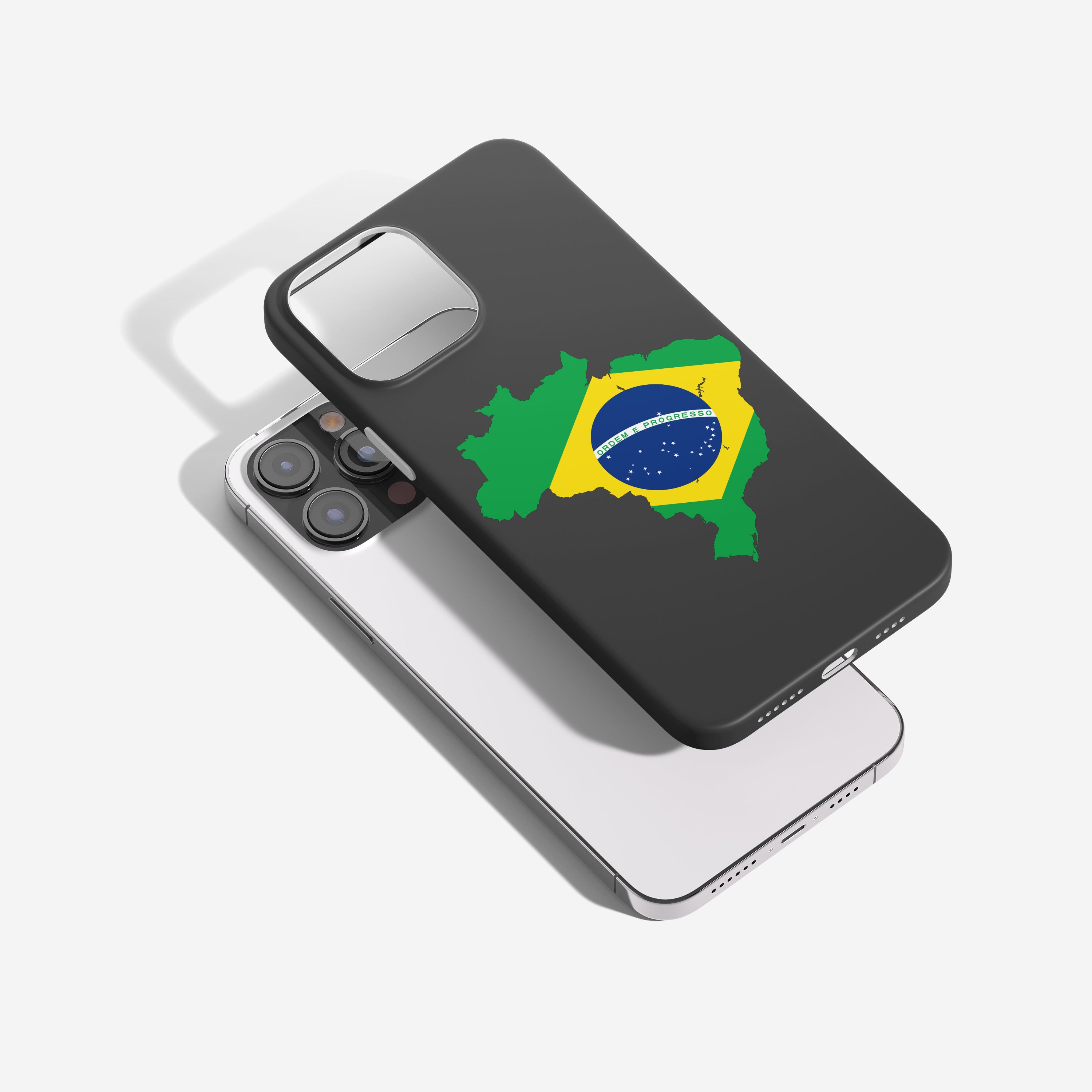 Brasilien Handyhülle mit Länderkarte & Nationalwappen