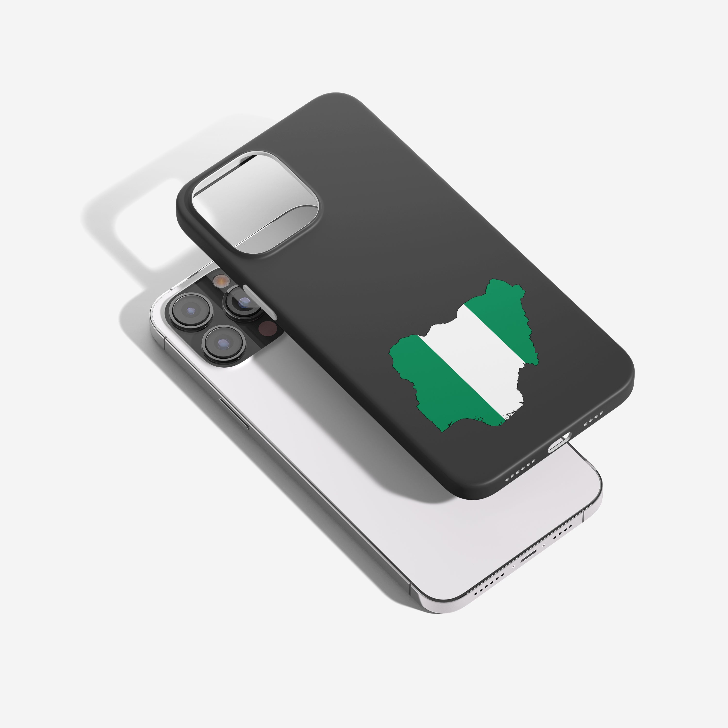 Nigeria Handyhülle mit Länderkarte & Nationalwappen – personalisierbar, hochwertig