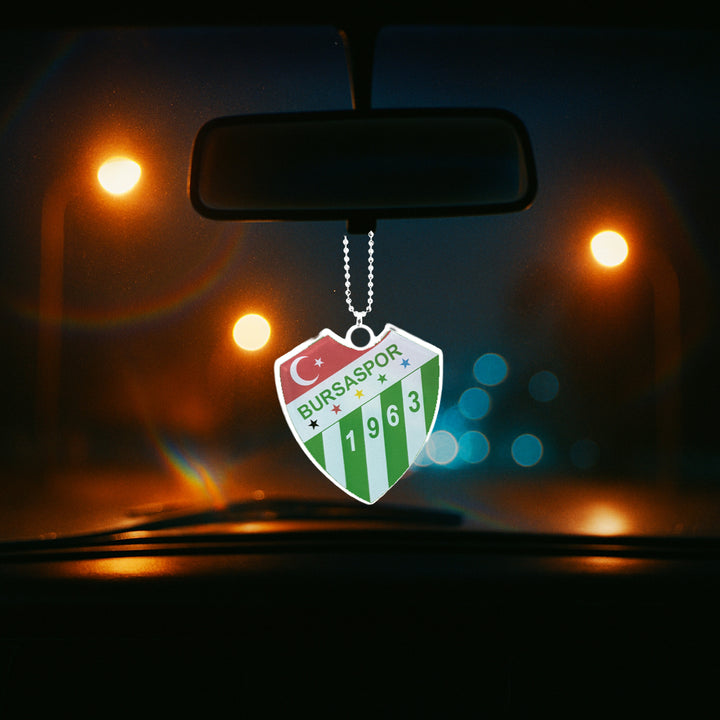 Bursaspor Autoanhänger bedruckt aus Acrylglas für Rückspiegel