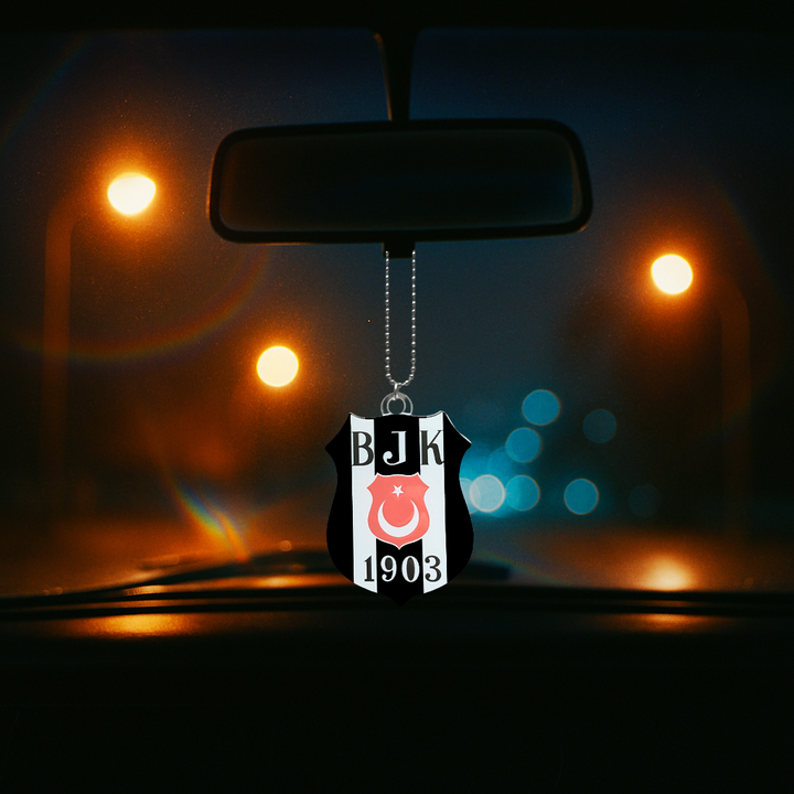 Beşiktaş Autoanhänger bedruckt aus Acrylglas für Rückspiegel