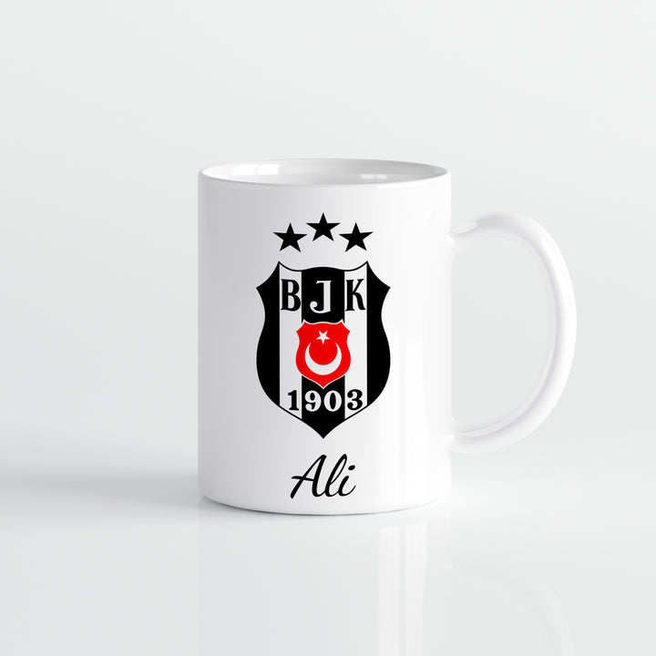 Beşiktaş Tasse Personalisiert mit Name & Nummer Keramik Kaffeebecher