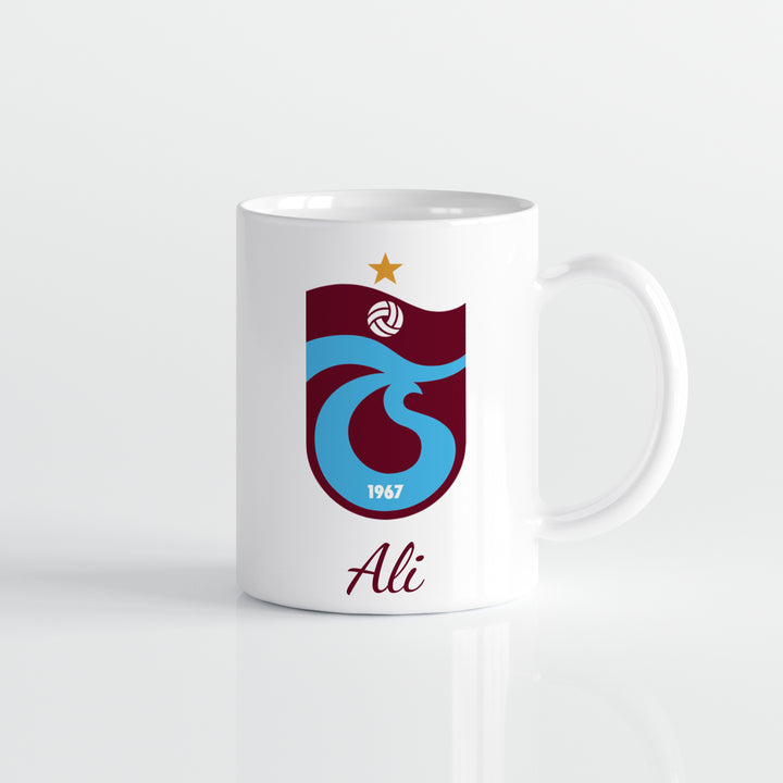 Trabzonspor Tasse Personalisiert mit Name & Nummer Keramik Kaffeebecher –  Bordo Mavi